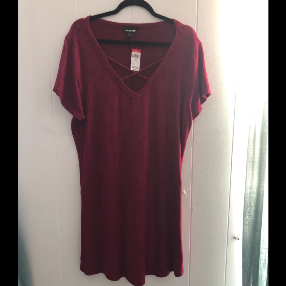 🌷Maroon and black swing dress